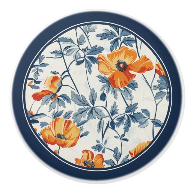 Art nouveau California Poppies Knopp (Framsidan)