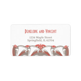 Art nouveau Calla Lily Elegance Bröllop Adressetikett