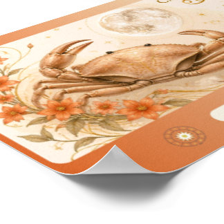 Art Nouveau Cancer Zodiaktryck Poster