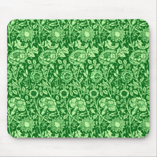 Art nouveau Carnation Damask, Emerald Grönt Musmatta