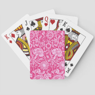 Art nouveau Carnation Damask, Fuchsia Rosa Casinokort
