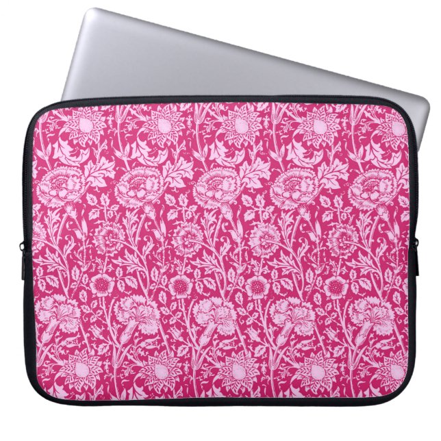 Art nouveau Carnation Damask, Fuchsia Rosa Laptop Fodral (Framsidan)