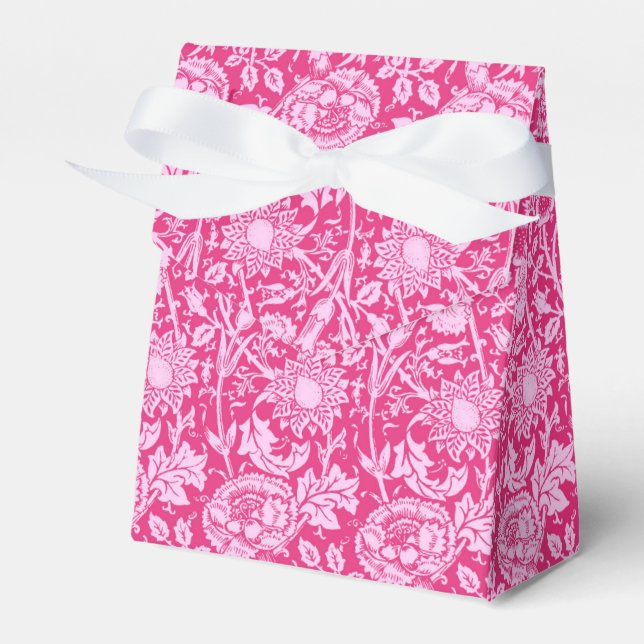 Art nouveau Carnation Damask, Fuchsia Rosa Presentaskar (Framsidan Sidan)