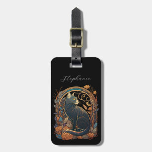 Art nouveau Cat Luggage Taggs Bagagebricka