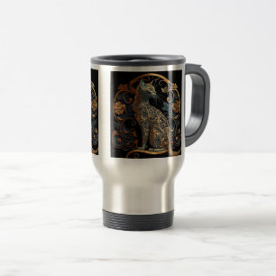 Art nouveau Cat Travel/Commuter Mugg, 15 oz Resemugg