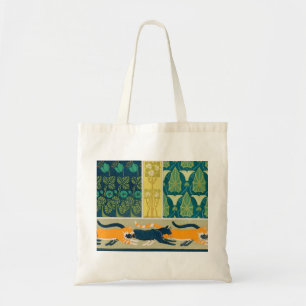 Art nouveau Cats and Flowers Tygkasse