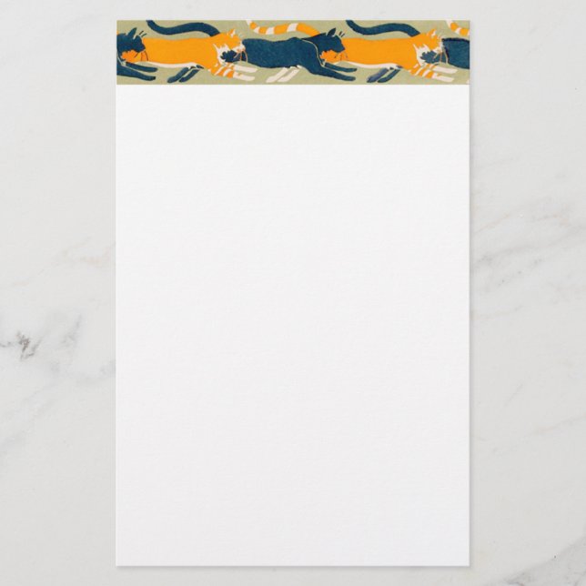 Art nouveau Cats Brevpapper (Framsida)