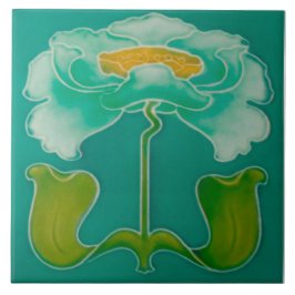 Art Nouveau ceramic firepkace Wall Tile Kakelplatta