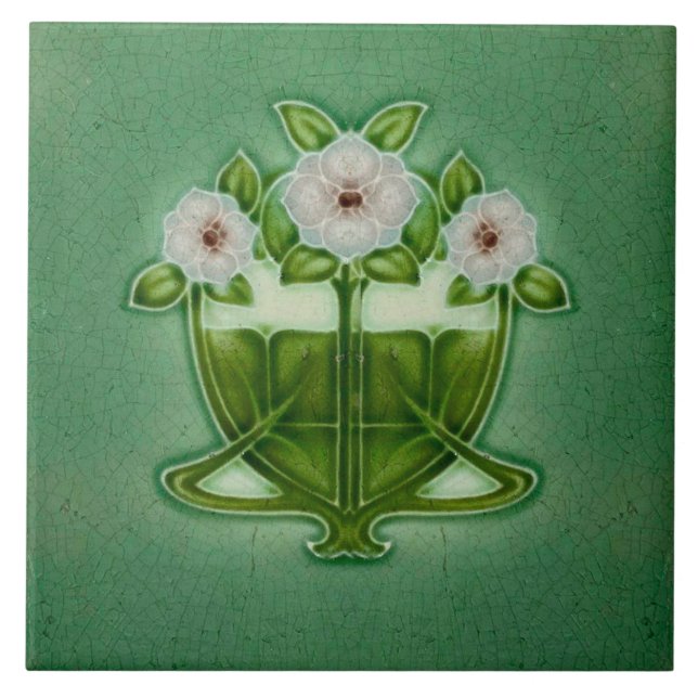 Art Nouveau Ceramic tile Kakelplatta (Framsidan)