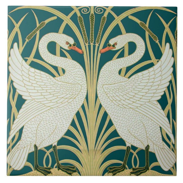 Art nouveau ceramic tile kakelplatta (Framsidan)