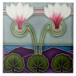 Art nouveau ceramic tile kakelplatta