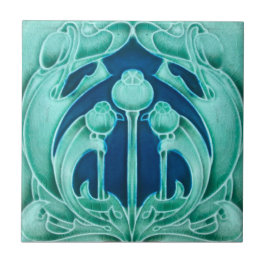 Art Nouveau ceramic tile Kakelplatta