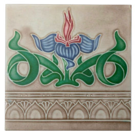 Art Nouveau ceramic tile Kakelplatta