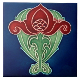 Art Nouveau ceramic tile Kakelplatta
