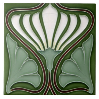 Art Nouveau Ceramic Wall fireplace Tile Kakelplatta