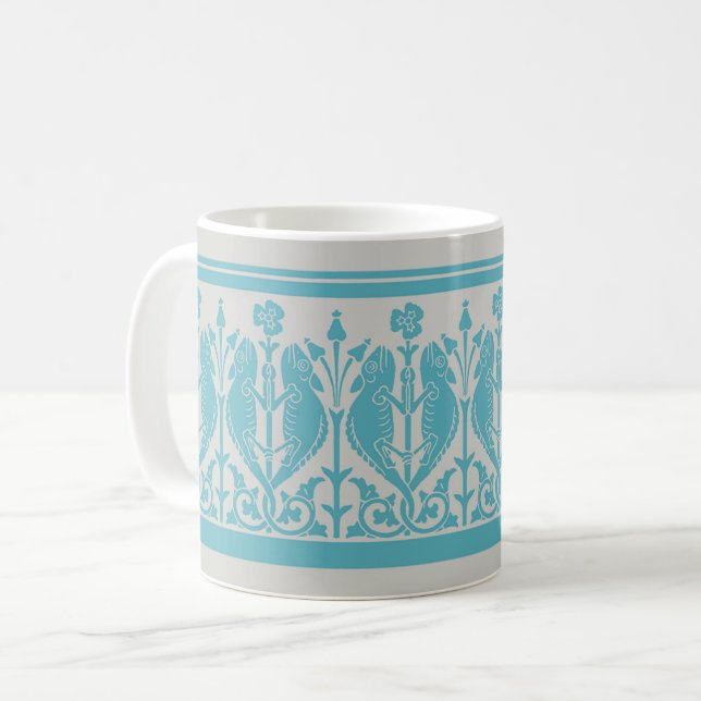 Art nouveau Chameleons Coffee Mugg (Framsida vänster)