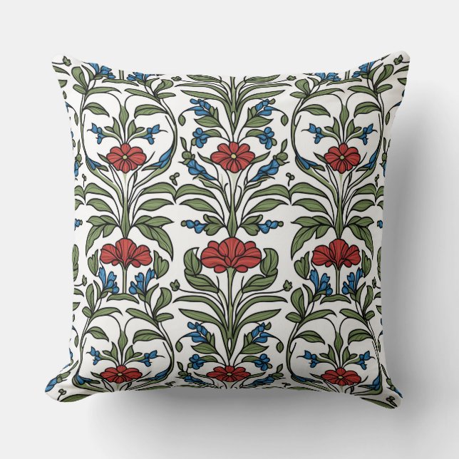 Art nouveau Chinoiserie Lotus Blommigt Kudde (Framsida)