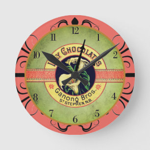 Art nouveau chokladklocka rund klocka