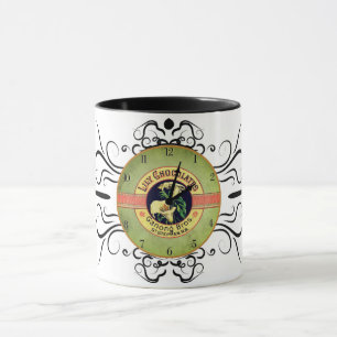 Art nouveau-chokladreklamklockan mugg