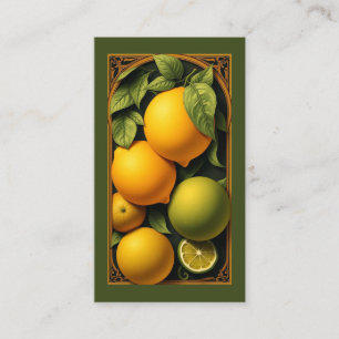 Art Nouveau Citron Lime lojalitet punch card