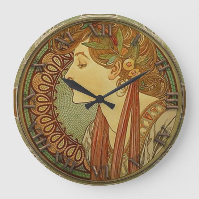 Art Nouveau Clock Stor Klocka (Framsida)