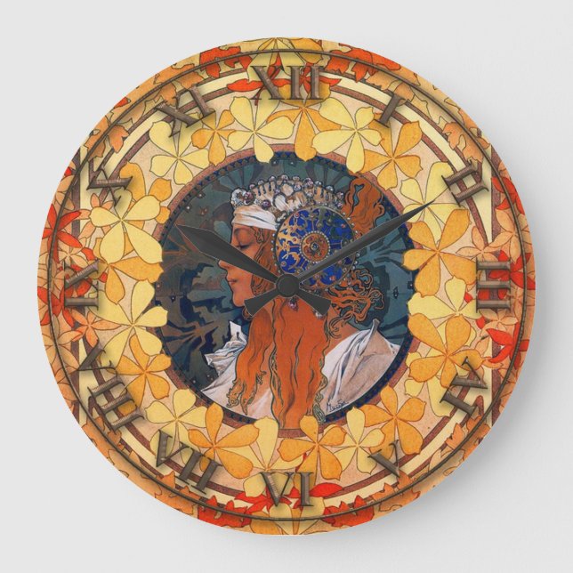 Art nouveau Clock Stor Klocka (Framsida)