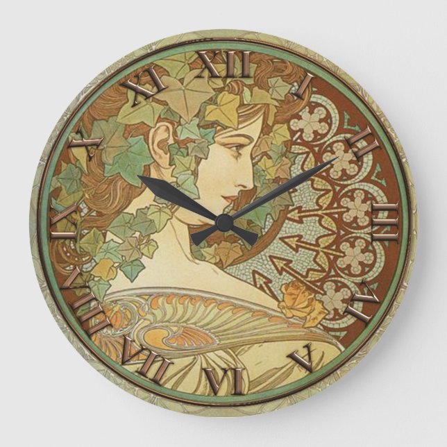 Art Nouveau Clock Stor Klocka (Framsida)