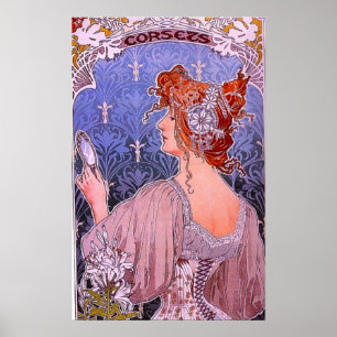 Art nouveau Corset Advertisement Poster