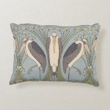 art nouveau Crane Pillow