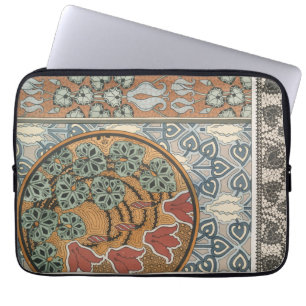 Art nouveau Cyclamen blommande Eugene Grasset eleg Laptop Fodral