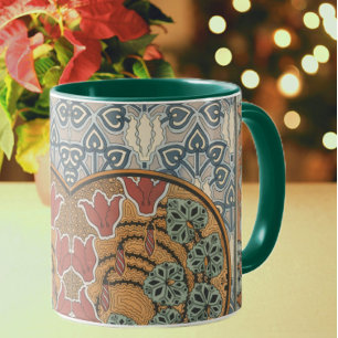 Art nouveau Cyclamen blomster Eugene Grasset elega Mugg