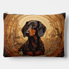 Art nouveau Dachshund Makeup Bag