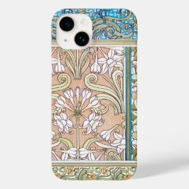 Art nouveau daffodil Verneui Textil blommigt art