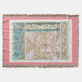 Art nouveau daffodil Verneui Textil blommigt art Filt