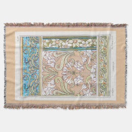 Art nouveau daffodil Verneui Textil blommigt art Filt