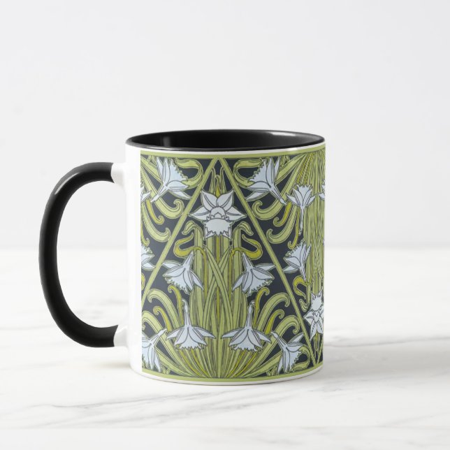 Art nouveau Daffodils Mugg (Vänster)