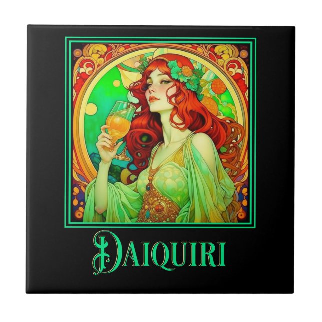Art nouveau Daiquiri Kakelplatta (Framsidan)