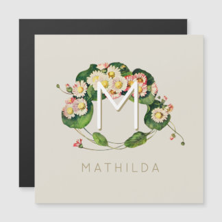 Art nouveau Daisy utandningsmonogram för att anpas