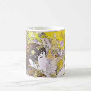 Art nouveau Dam Kaffemugg