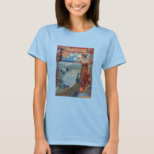 Art nouveau Dam med Peacock Tee