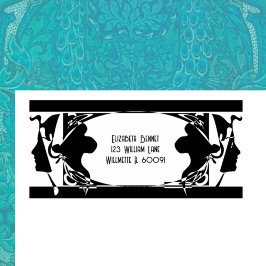 Art nouveau dam Ram Stämpel