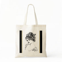 Art nouveau Dam Small Tote Bag