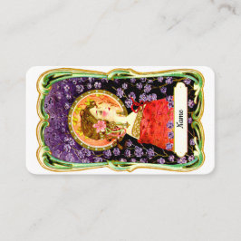 Art nouveau Dam Visitkort