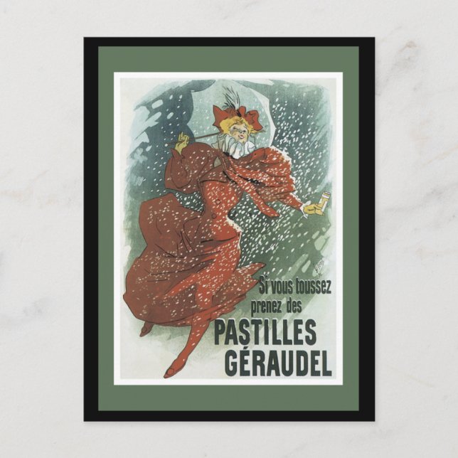 Art nouveau Dam Vykort (Framsida)