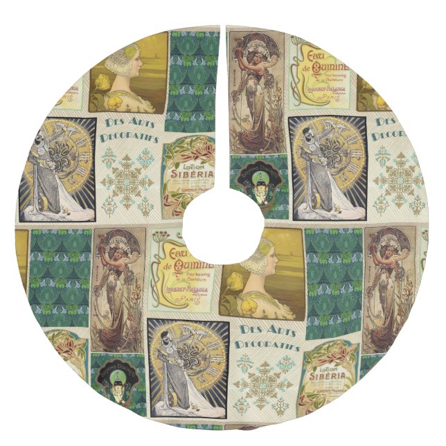 Art Nouveau-damer  Julgransmatta Borstad Polyester (Framsidan)