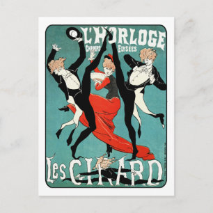 Art nouveau Dance Image av Jules Cheret Vykort