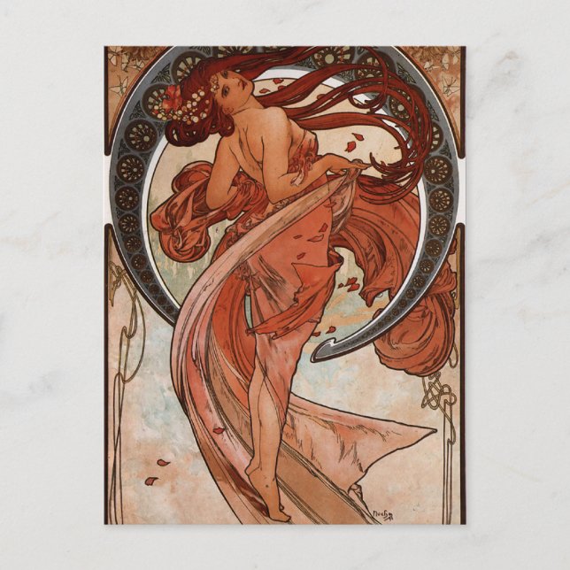 Art nouveau: Dance Post Card Vykort (Framsida)