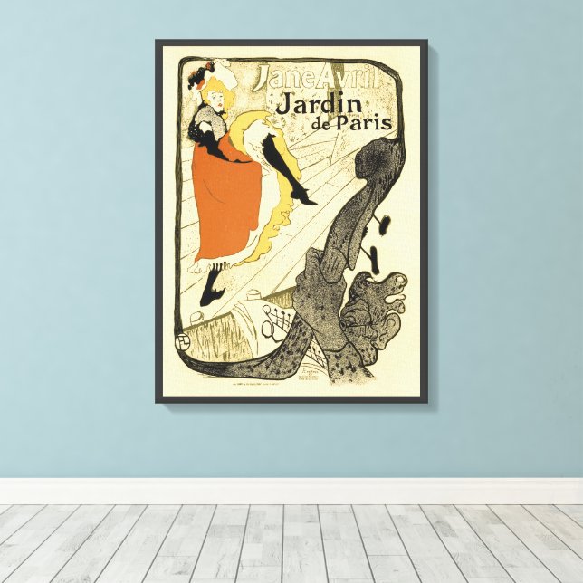 Art nouveau Dancer Jane Avril av Toulouse Lautrec Canvastryck (Insitu (trägolv))