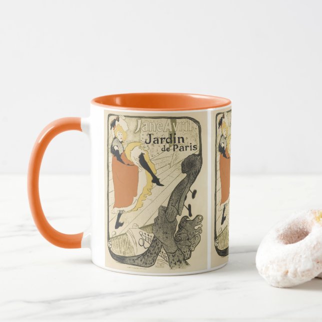 Art nouveau Dancer Jane Avril av Toulouse Lautrec Mugg (Med munk)