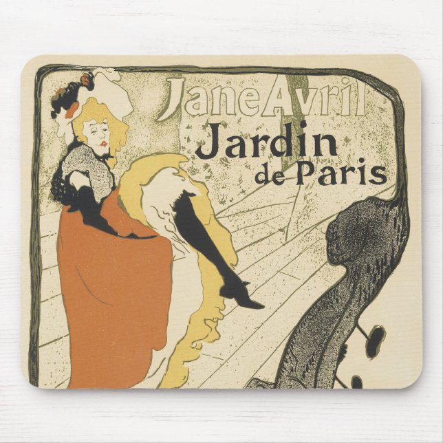 Art nouveau Dancer Jane Avril av Toulouse Lautrec Musmatta (Framsidan)